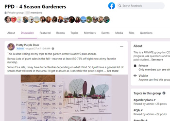 screenshot of facebook group